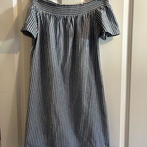 J. Crew Blue and White Striped Top